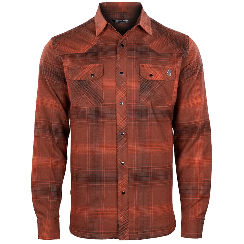 Stone Glacier Timber Butte Long Sleeve Snap Shirt Redstone Plaid 90002-RS, 3XL - Stone Glacier