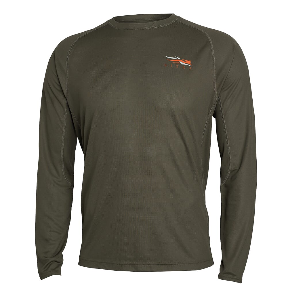 Sitka Gear Solid Pyrite Core Lightweight Long Sleeve Crew Top 10064-PY Top, XL - Sitka Gear