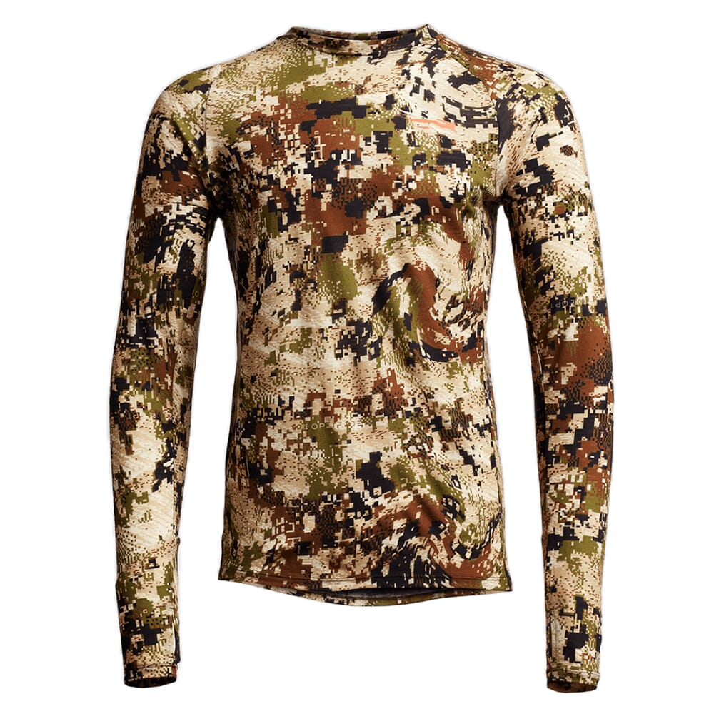 Sitka Gear Big Game Subalpine CORE Merino 120 Long Sleeve Crew Top 600155-SA Top in Optifade Subalpine, M - Sitka Gear