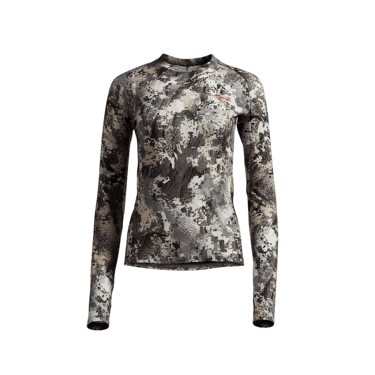 Sitka Gear Whitetail Elevated II Women's CORE Merino 120 Long Sleeve Crew Top 600169-EV Top in Optifade Elevated Ii, L - Sitka Gear