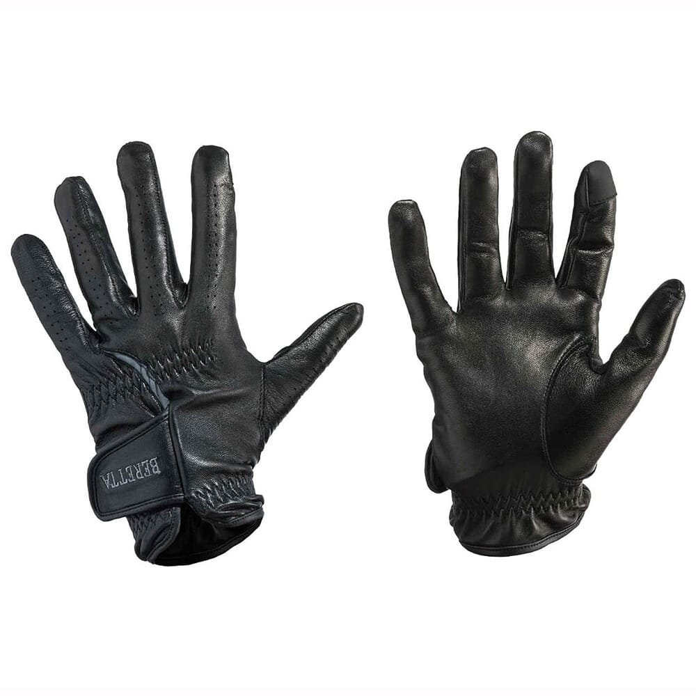 Beretta Leather Shooting Gloves Black/Gray GL013L01060903, Medium - Beretta