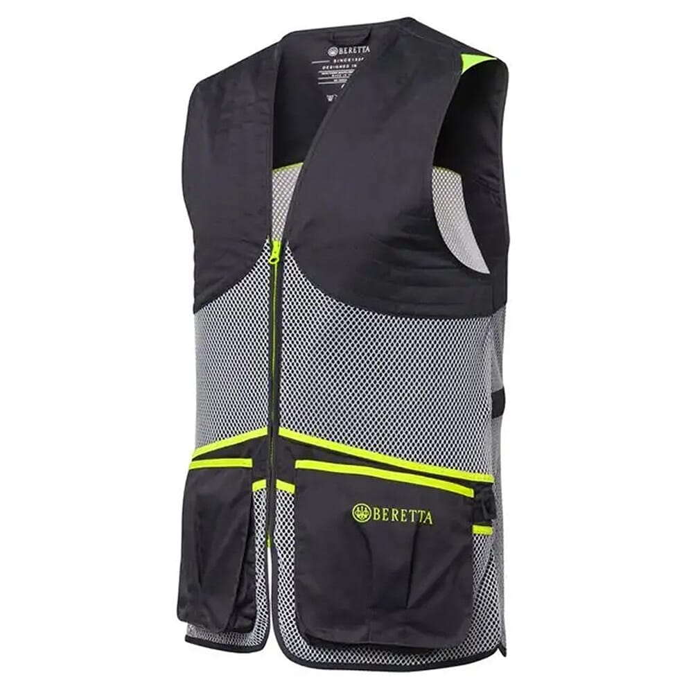 Beretta Full Mesh Vest Ebony/Ice Gray GT671T155309SZ in Black, Small - Beretta