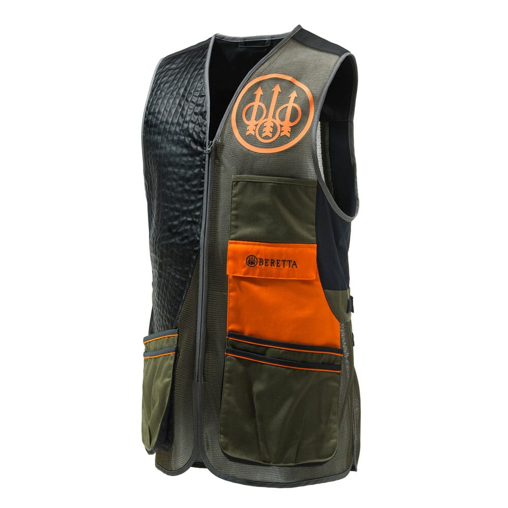 Beretta Sporting EVO Vest Green/Black/Orange GT911T155307MT in Blue/black/orange, Medium - Beretta