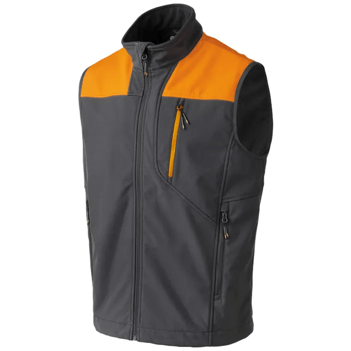 Beretta Daybreak Softshell Vest Charcoal/Blaze Orange GU405T2447096A, Medium - Beretta