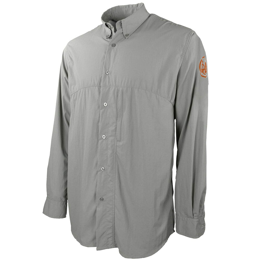 Beretta Buzzi LS Shooting Shirt Light Grey LT011T15550960, Medium - Beretta