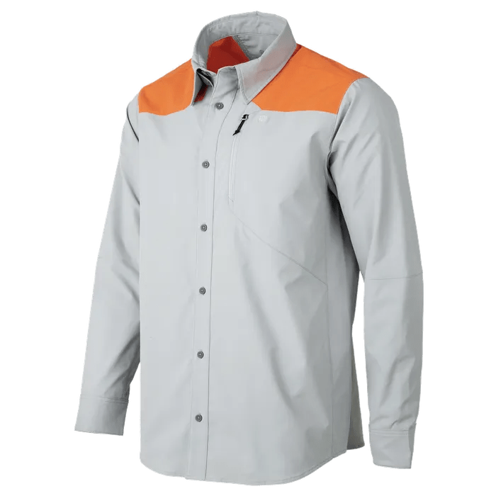 Beretta Ozark Tech Shirt Light Gray/Blaze Orange LU332T244509R3, 3XL - Beretta