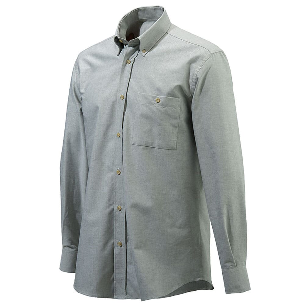Beretta Classic Oxford Button-Down Shirt Green Tattersall LU551T1100077541, 41 - Beretta