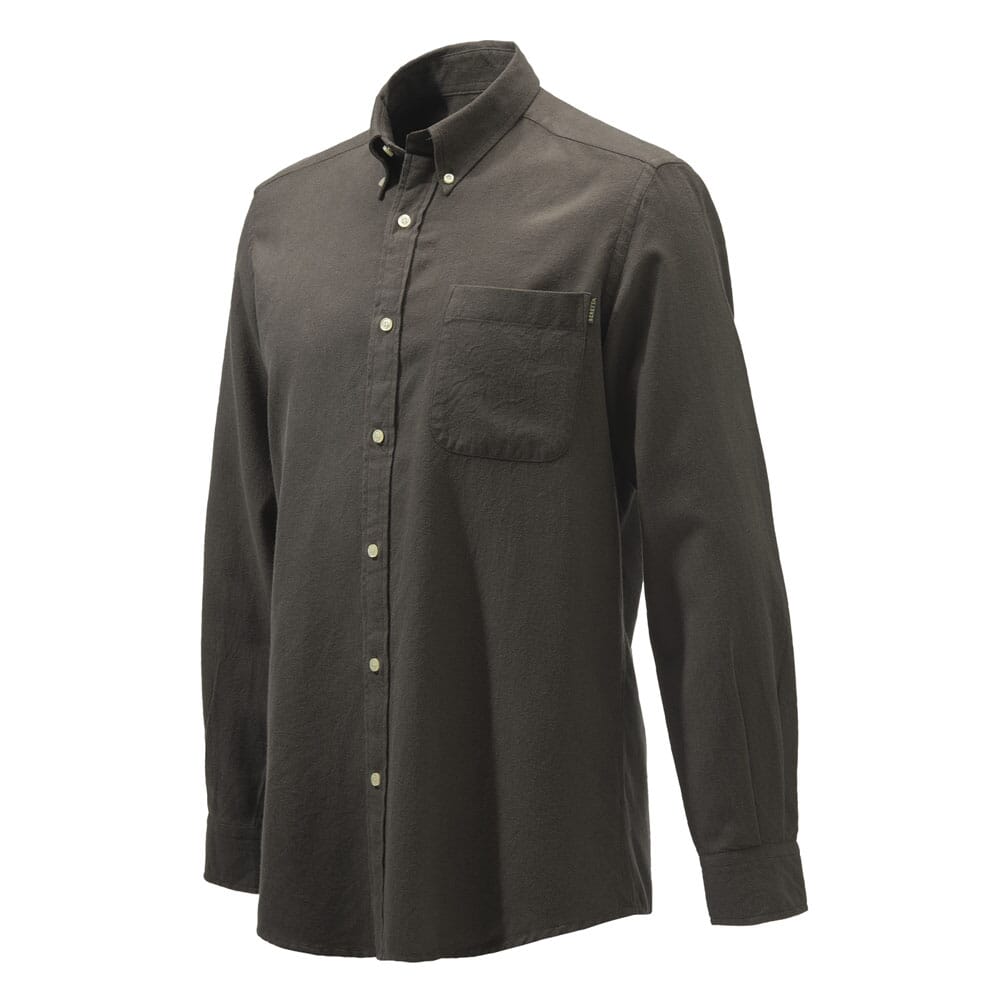 Beretta Winter Button-Down Shirt Chocolate Brown LU641T1643080, XXL - Beretta