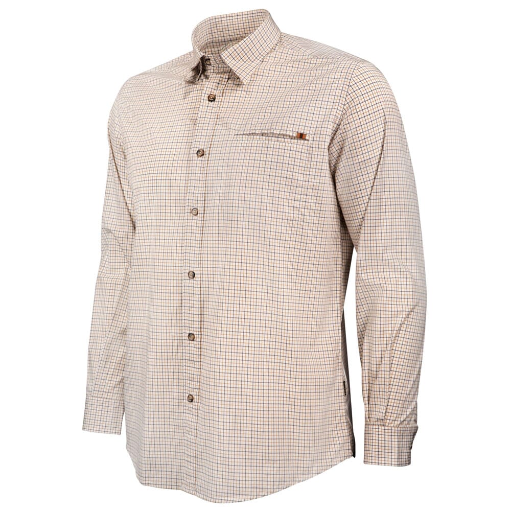 Beretta Trail Plain Collar Shirt Grey/Tan Check LU801T153301A9 in Gray, XL - Beretta