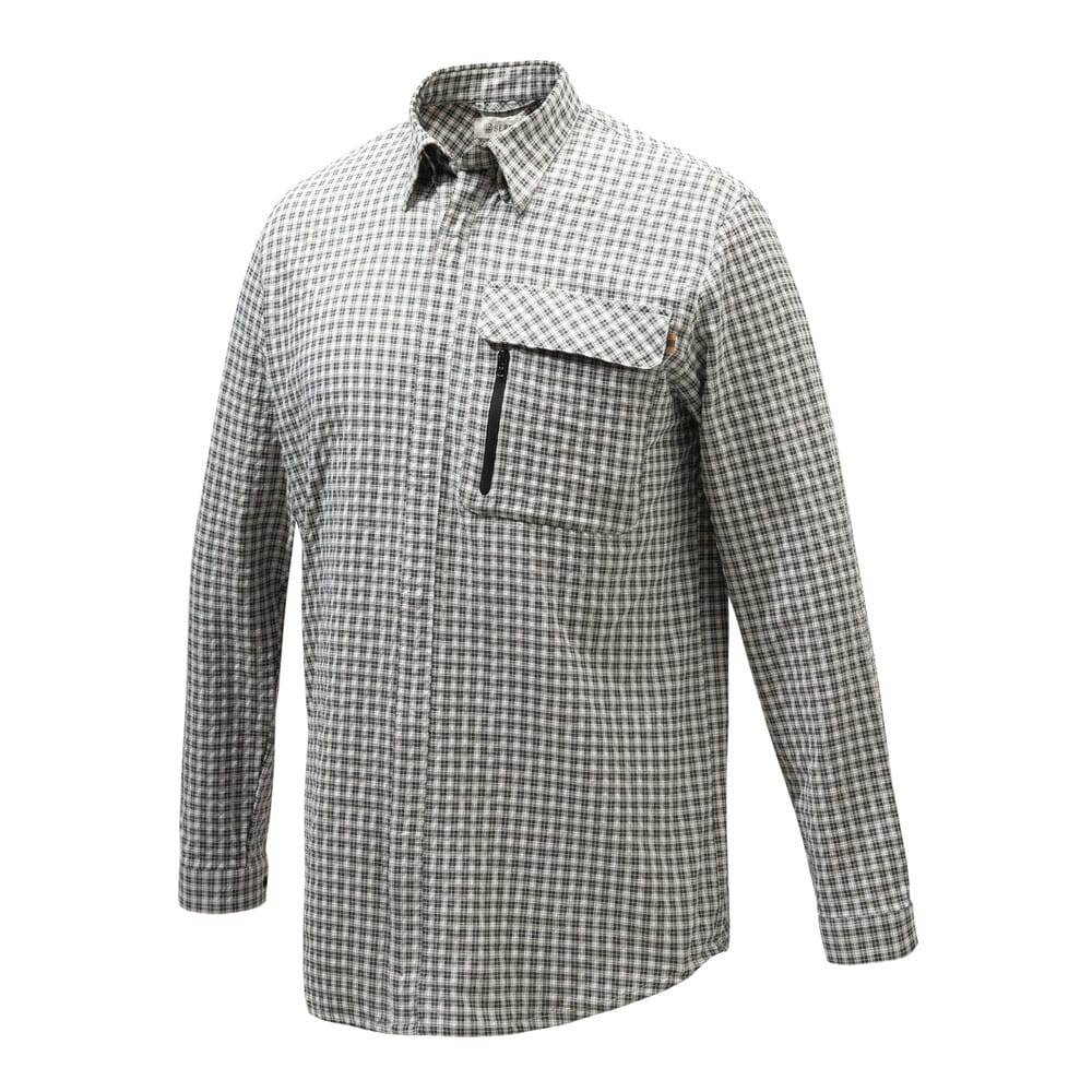 Beretta Lightweight Shirt White/Green Check LU891T2163011B, XL - Beretta