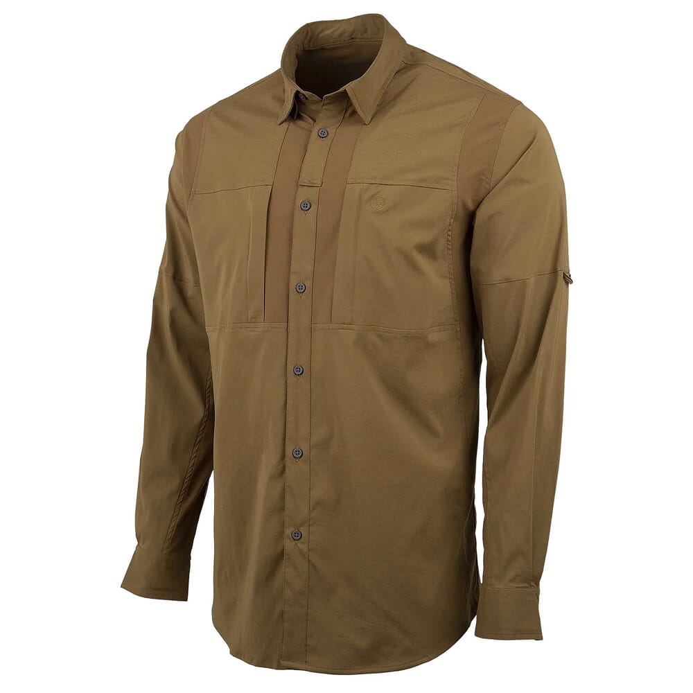 Beretta TKAD Flex Long Sleeve Button-Down Shirt Flat Dark Earth LU931T2334086Y, XXL - Beretta