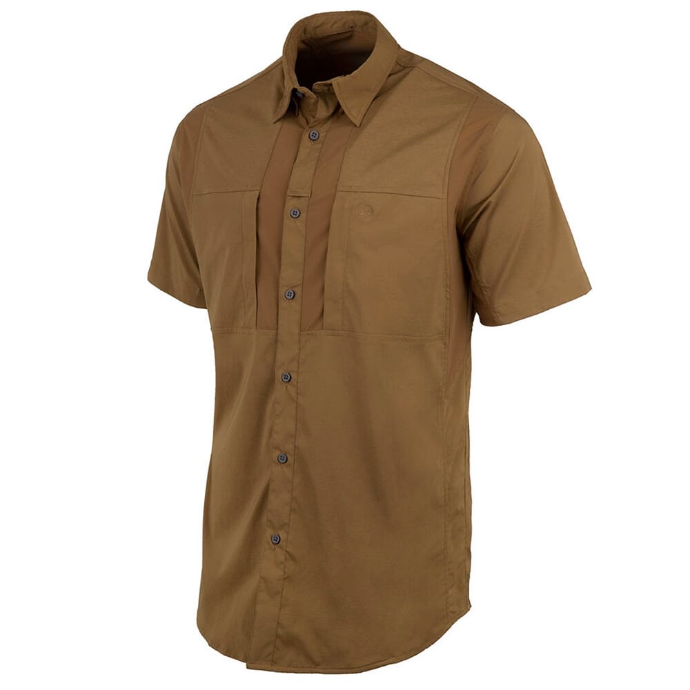 Beretta TKAD Flex Short Sleeve Button-Down Shirt Flat Dark Earth LU951T2334086Y, Large - Beretta
