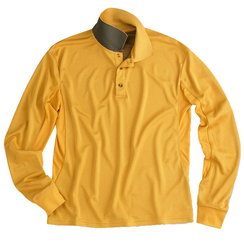 Beretta Women's Bamboo LS Polo Mango MD8772510208 Top in Yellow, XL - Beretta