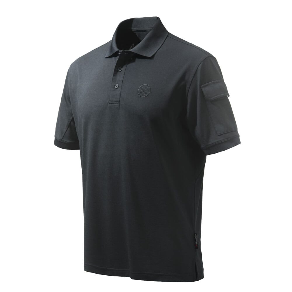 Beretta Miller SS Polo Black MP015T20120999 Top, Small - Beretta