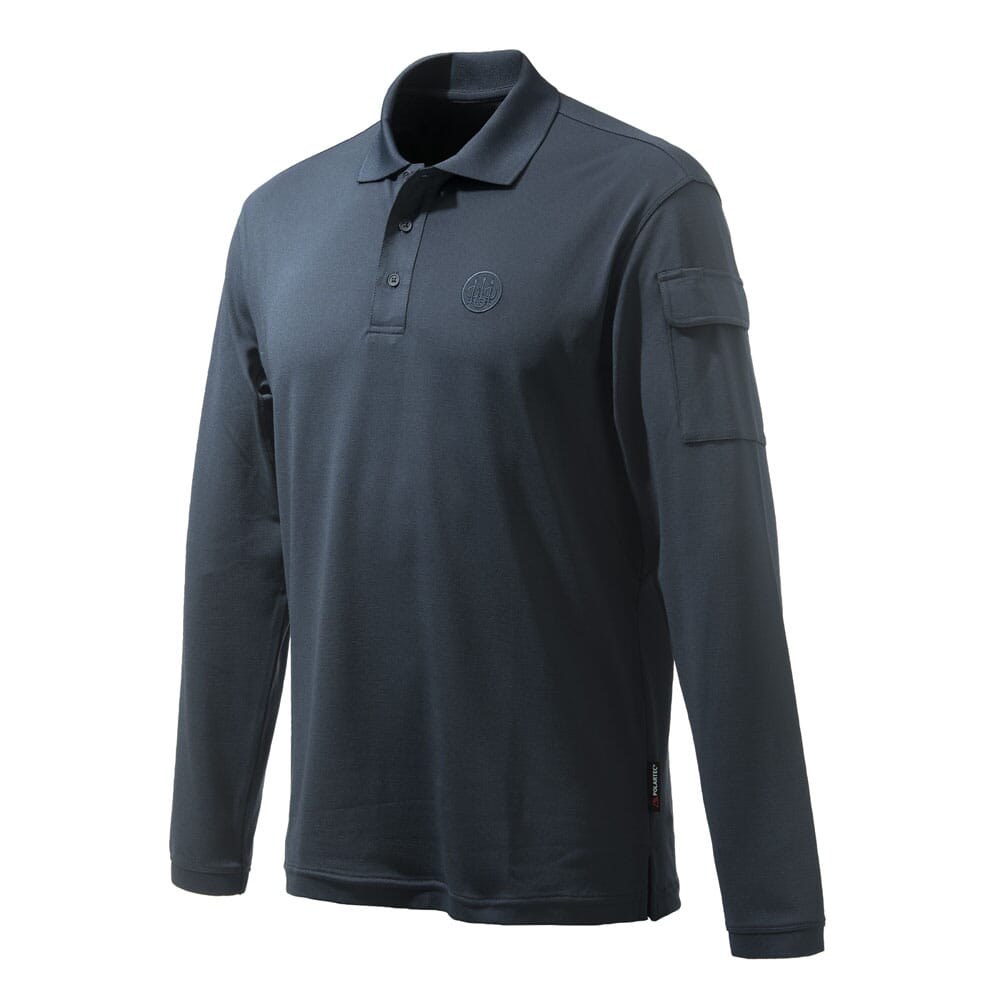 Beretta Miller LS Polo Blue MP025T2012053C Top, XXL - Beretta