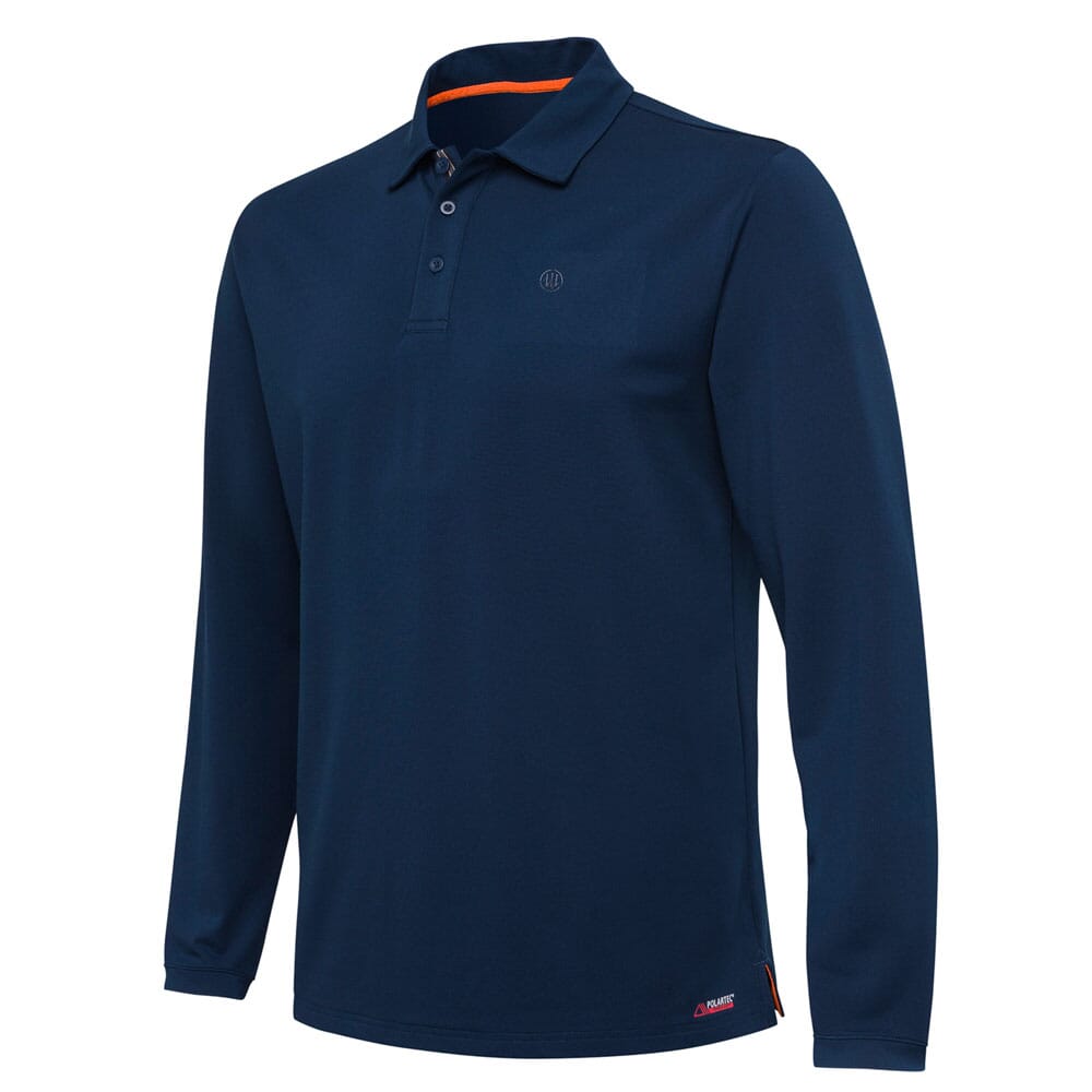 Beretta Tech Corporate LS Polo Blue Total Eclipse MT361T20120504 Top, XL - Beretta