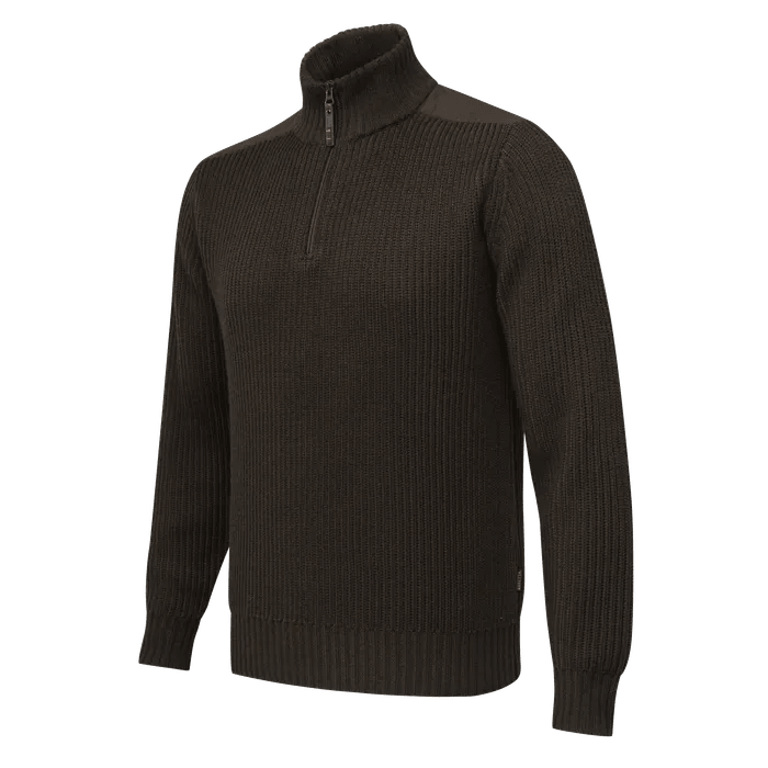Beretta Dover Tech Half-Zip Sweater Brown Bark PU691T234608C1, Small - Beretta