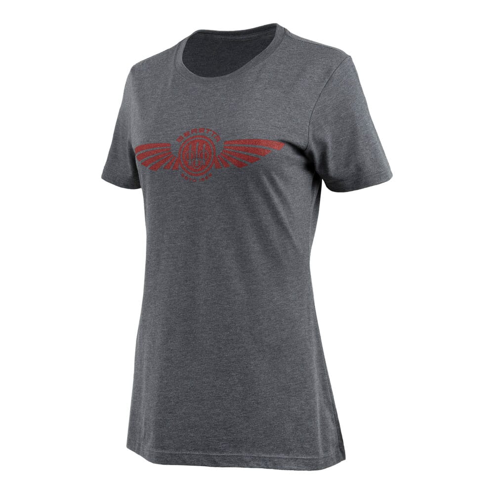 Beretta Dea Wings T-Shirt Heather Grey TS110T1890090U Top in Gray, XL - Beretta