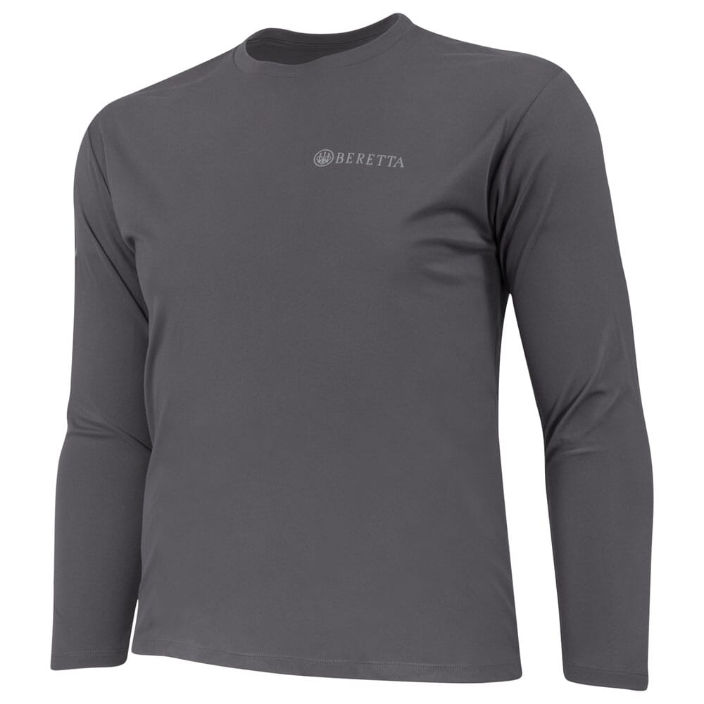 Beretta Covey Tech LS T-Shirt Charcoal TS208T11800093 Top, Small - Beretta