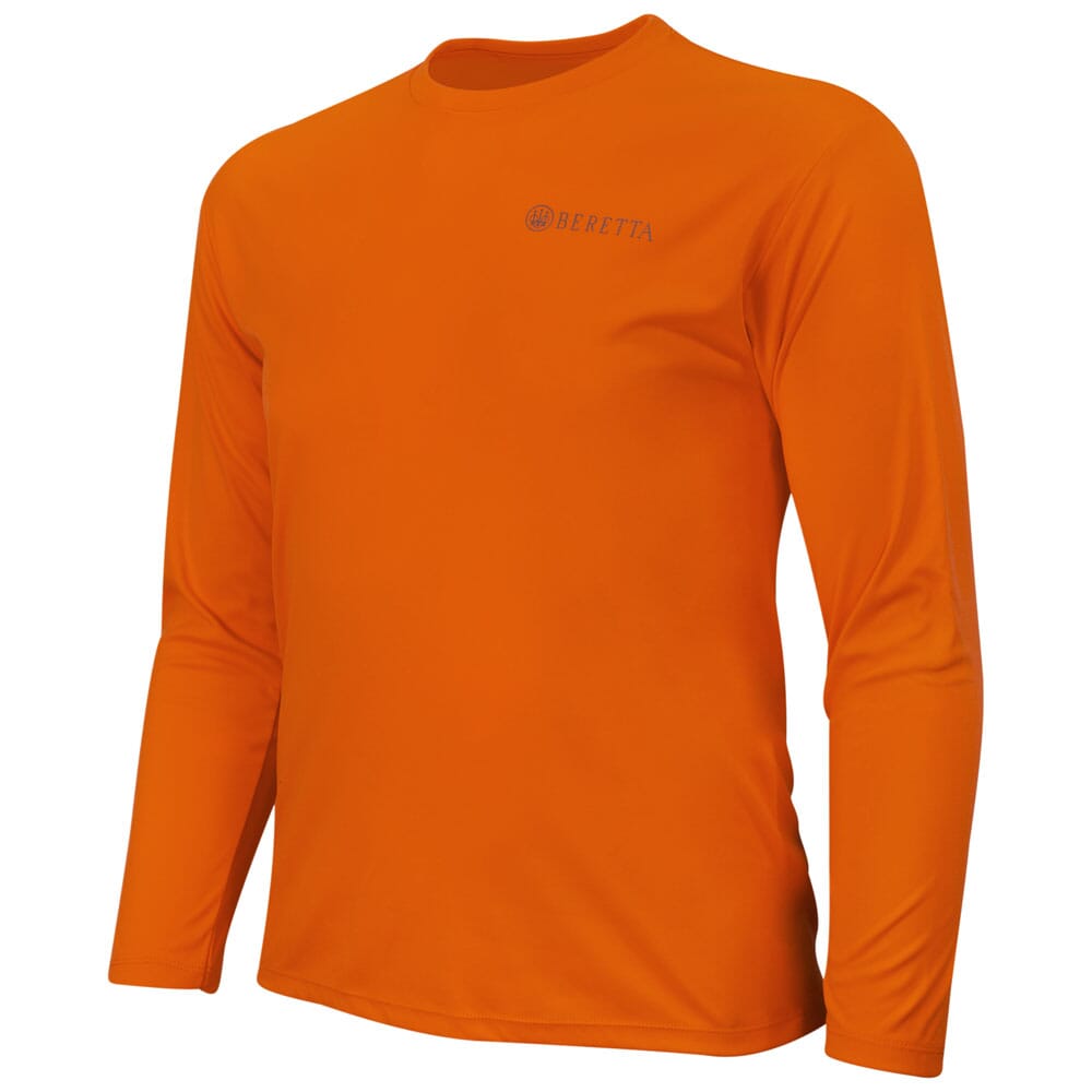 Beretta Covey Tech LS T-Shirt Blaze Orange TS208T11800402 Top, XL - Beretta