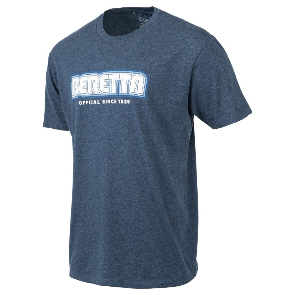 Beretta Retro 2.0 SS T-Shirt Navy Heather TS225T1890051Y Top, 2XL - Beretta