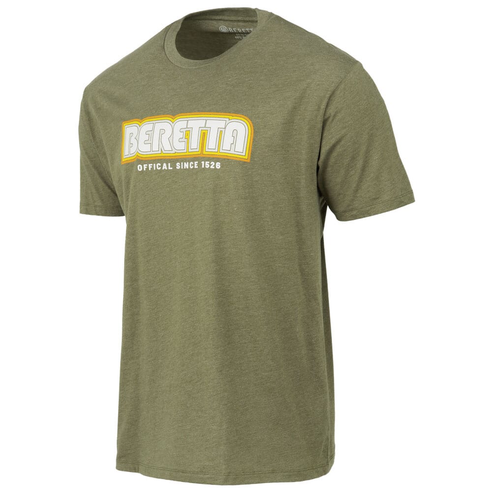 Beretta Retro 2.0 SS T-Shirt Heather Mil Green TS225T189007AU Top in Odg, XL - Beretta