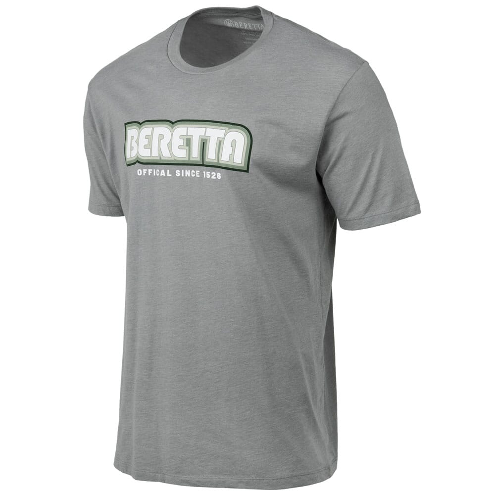 Beretta Retro 2.0 SS T-Shirt Stone Heather TS225T1890096B Top, Small - Beretta