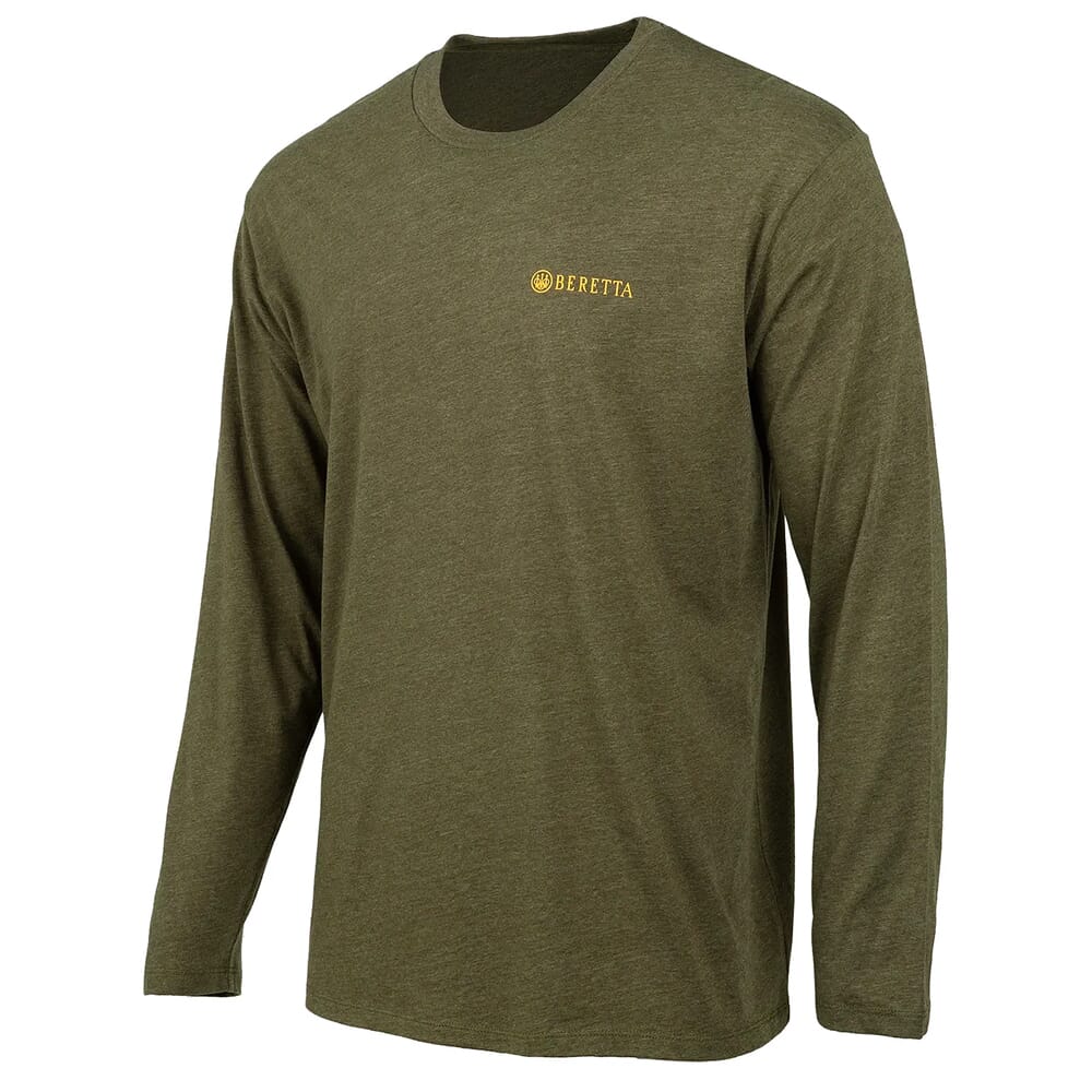 Beretta Wing Drop Long Sleeve T-Shirt Heather Mil Green TS231T189007AU, XL - Beretta