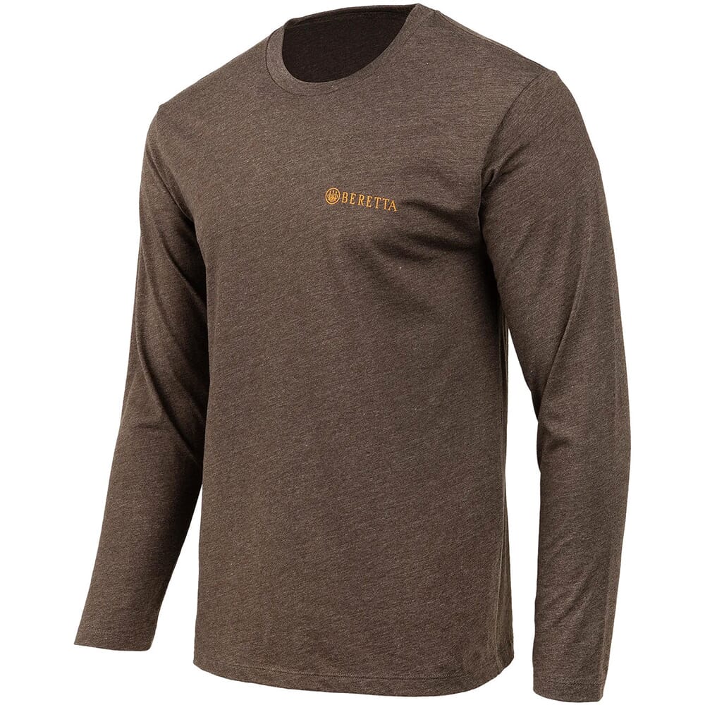 Beretta Walk 'Em Long Sleeve T-Shirt Brown TS233T18900815, XL - Beretta