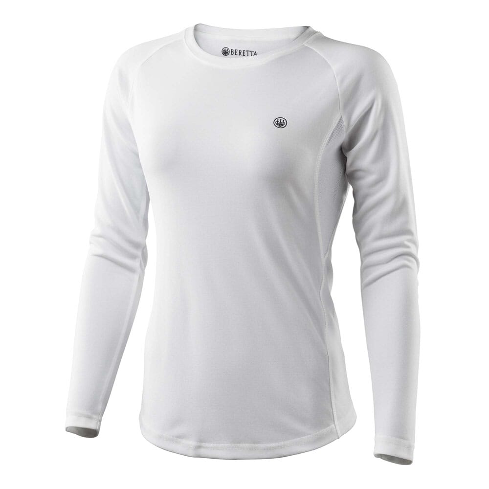 Beretta Ciel Tech LS T-Shirt White TS602T22610100 Top, Small - Beretta