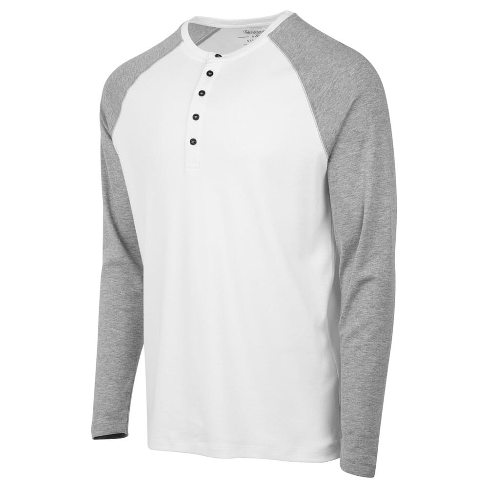 Beretta Scout Performance Henley White/Grey Melange TS692T231101C7 Top in Gray, Medium - Beretta