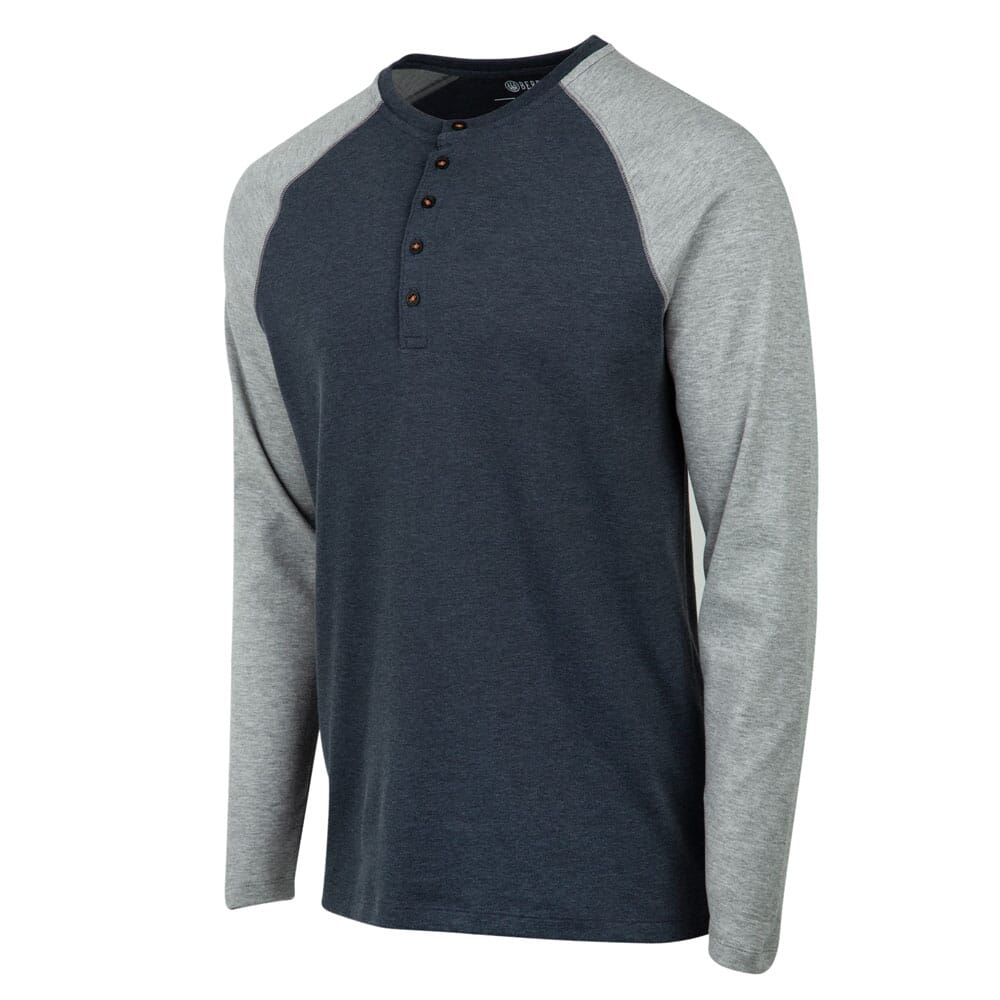 Beretta Scout Performance Henley Ebony Melange/Grey Melange TS692T231109T5 Top, 3XL - Beretta