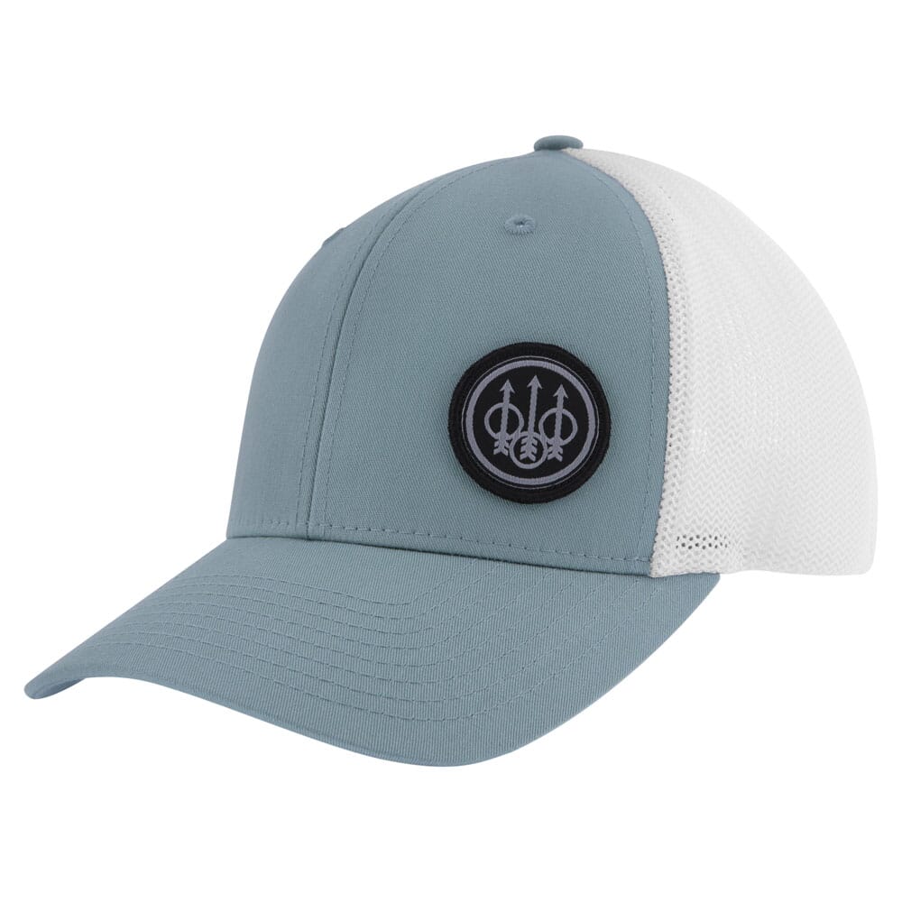 Beretta TK FlexFit Trucker Hat Smoke/White BC019T1675012Y in Blue, Medium - Beretta