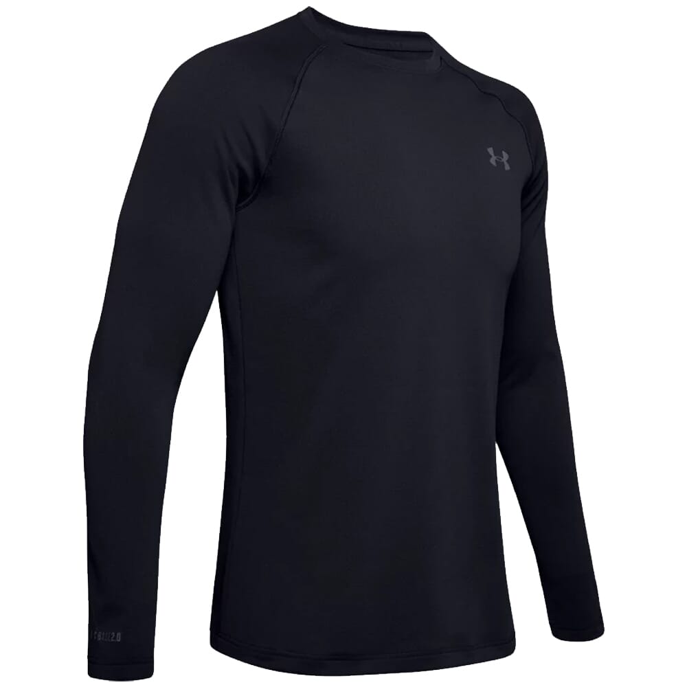 Under Armour Packaged Base 2.0 Crew Top Black 1343244-001 Top, Medium - Under Armour