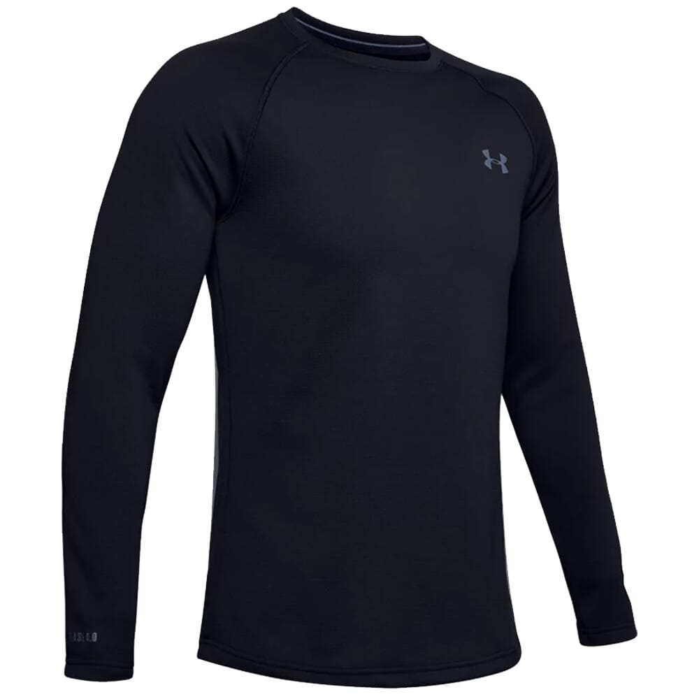 Under Armour Packaged Base 4.0 Crew Top Black 1353349-001 Top, 3XL - Under Armour