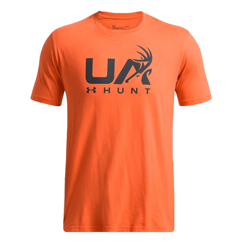 Under Armour Antler Hunt Icon SS T-Shirt Team Orange 1366014-800 Top, XXL - Under Armour