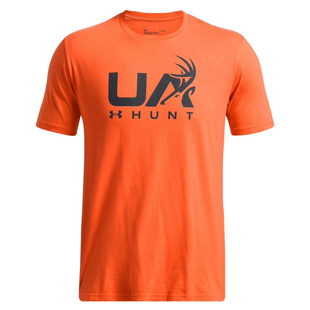 Under Armour Antler Hunt Icon SS T-Shirt Team Orange 1366014-800 Top, Medium - Under Armour