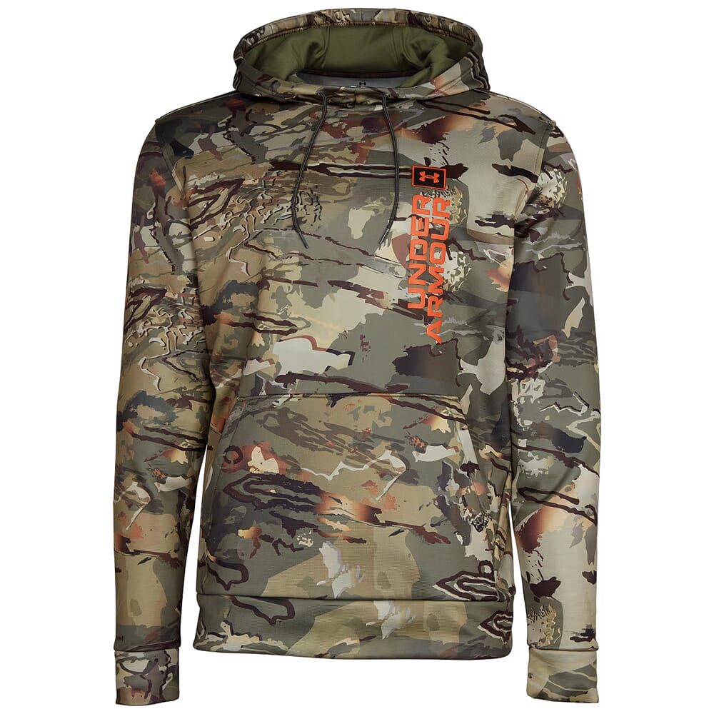 Under Armour Camo Wordmark Hoodie UA Forest All Season Camo/Rust Orange 1374081-994 in Ua Forest All-Season Camo, S - Under Armour