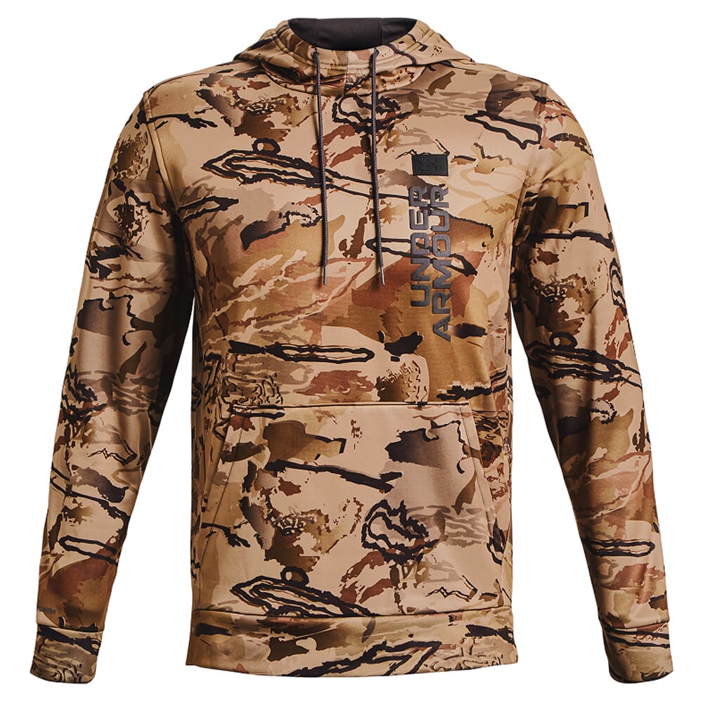 Under Armour Camo Wordmark Hoodie UA Barren Camo/Charcoal 1374081-999, Large - Under Armour