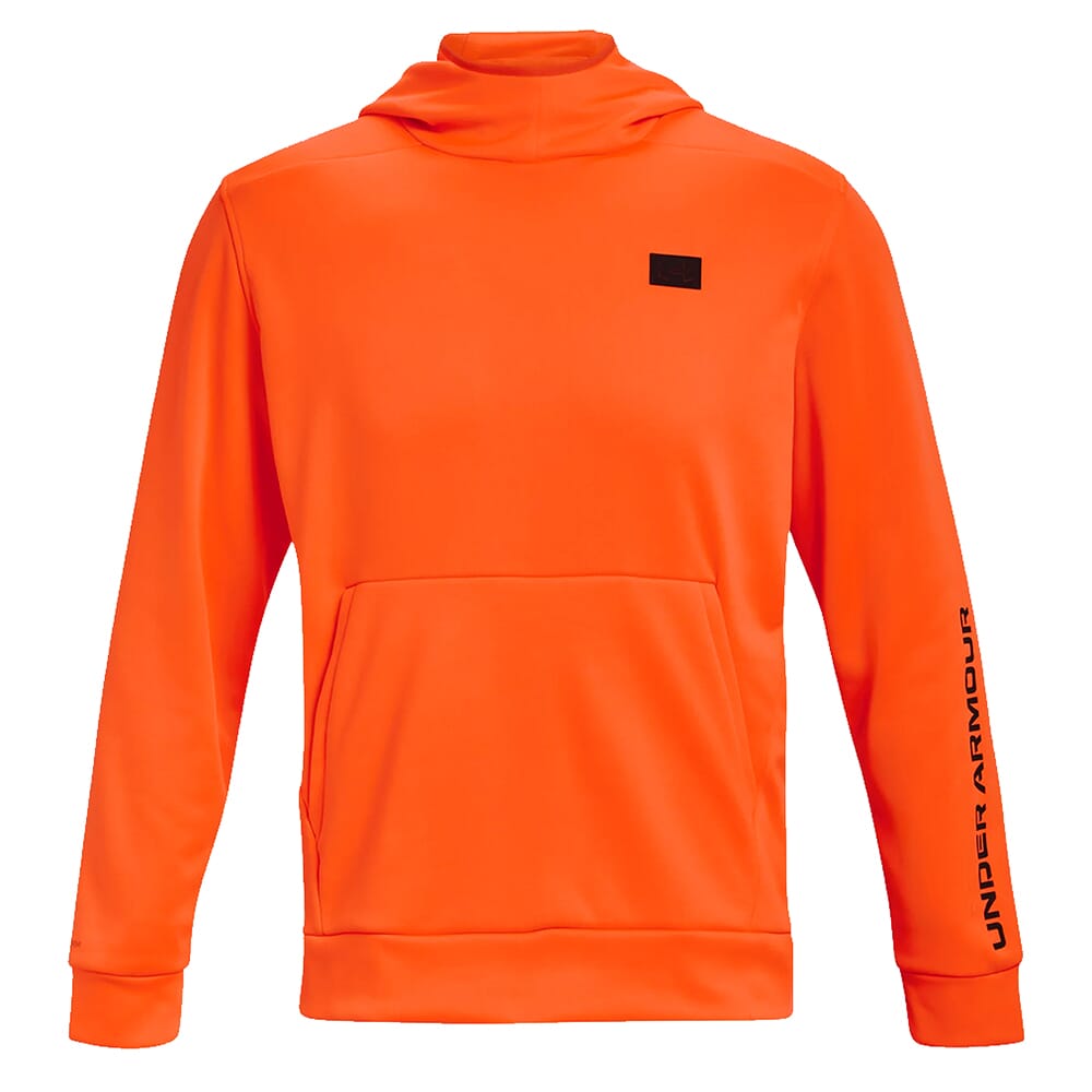 Under Armour Storm Camo Kangzip Hoodie Blaze Orange/Black 1375113-825, Small - Under Armour