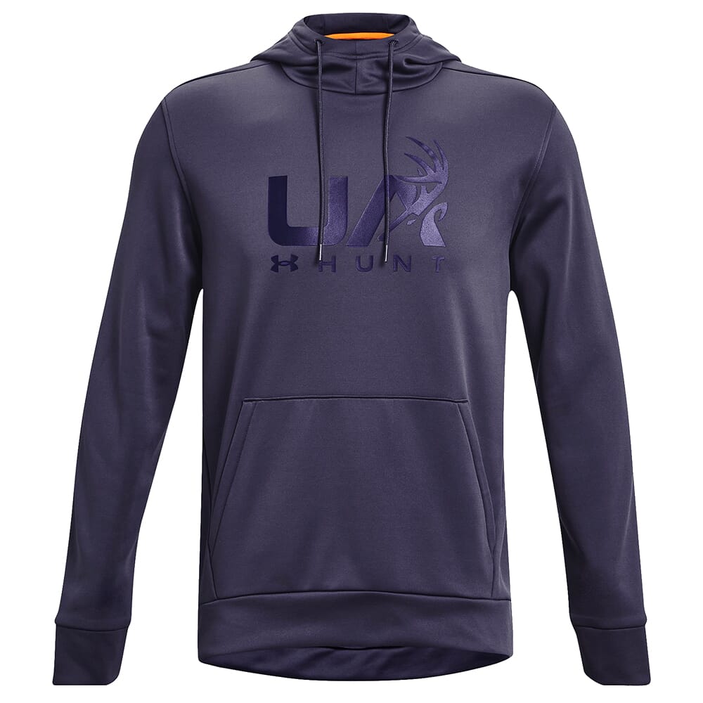 Under Armour Armour Fleece Hunt Icon Hoodie Tempered Steel/Midnight Navy 1375114-558 in Steel Gray, XL - Under Armour
