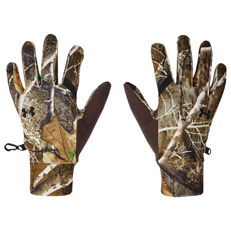 Under Armour Early Season Liner Full-Finger Glove Realtree Edge/Maverick Brown/Black 1377509-991 in Realtree Timber, XL - Under Armour
