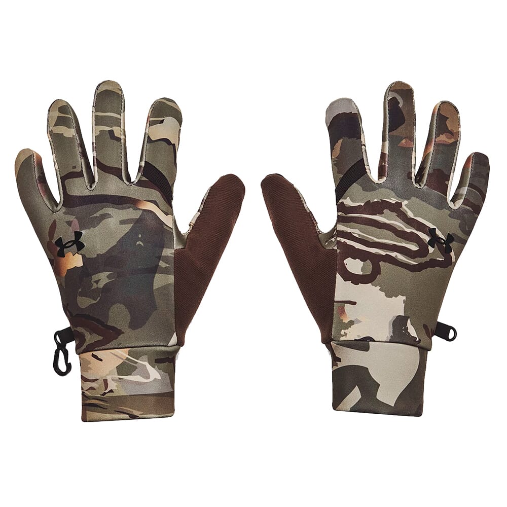 Under Armour Early Season Liner Full-Finger Glove UA Forest All Season Camo/Timber/Black 1377509-994 in Ua Forest All-Season Camo, XL - Under Armour