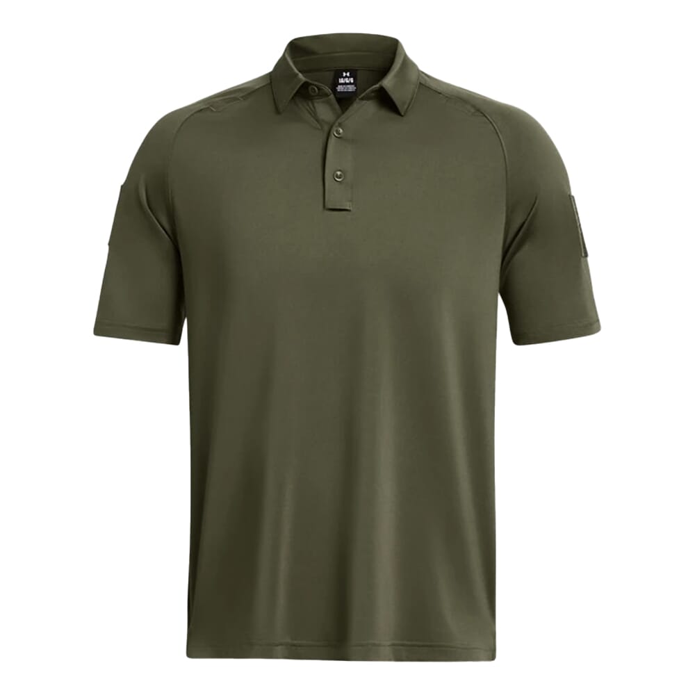 Under Armour Tac Elite Polo Marine OD Green 1379202-390 Top, L - Under Armour