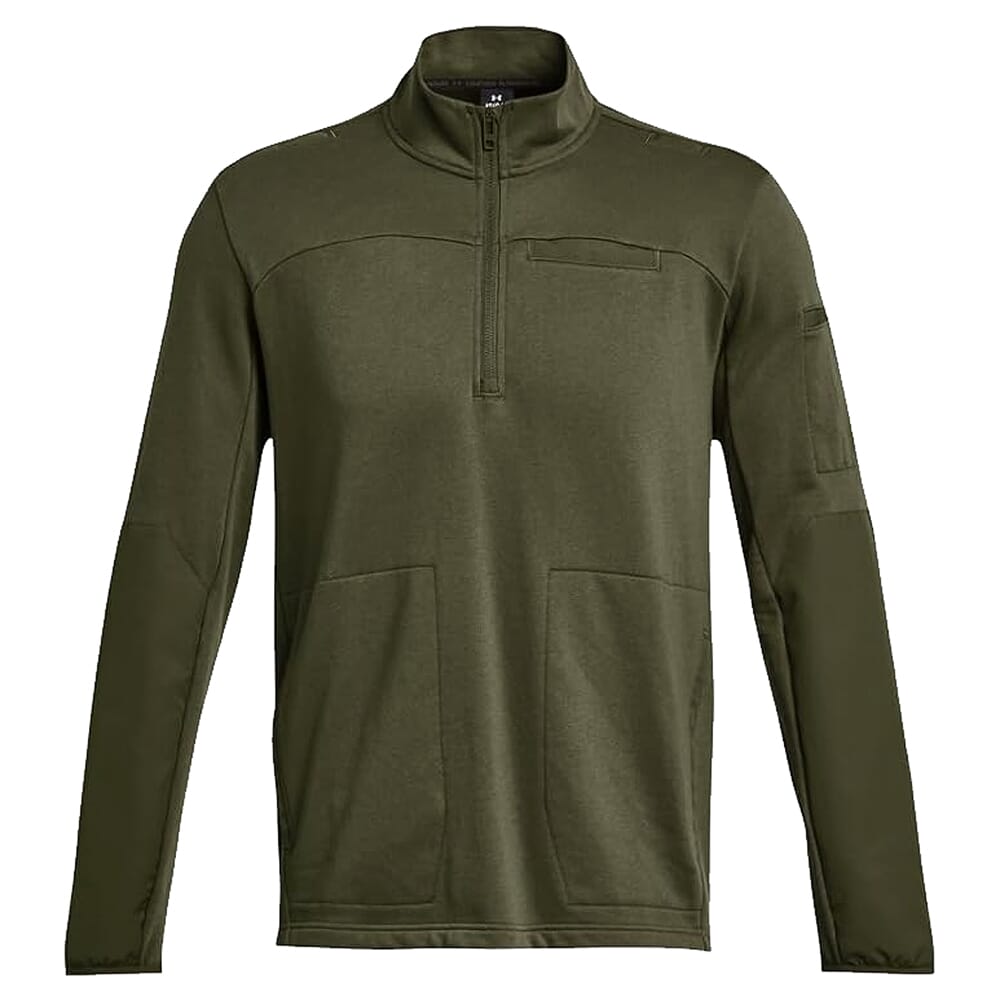 Under Armour Rival Fleece Tactical Job 1/4 Zip Marine OD Green 1379203-390, XXL - Under Armour