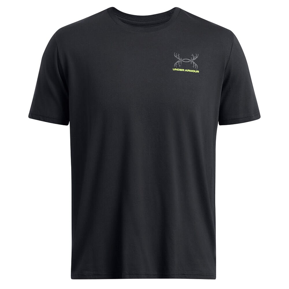 Under Armour Schematic Whitetail Short Sleeve Shirt Black 1386778-001, XXL - Under Armour