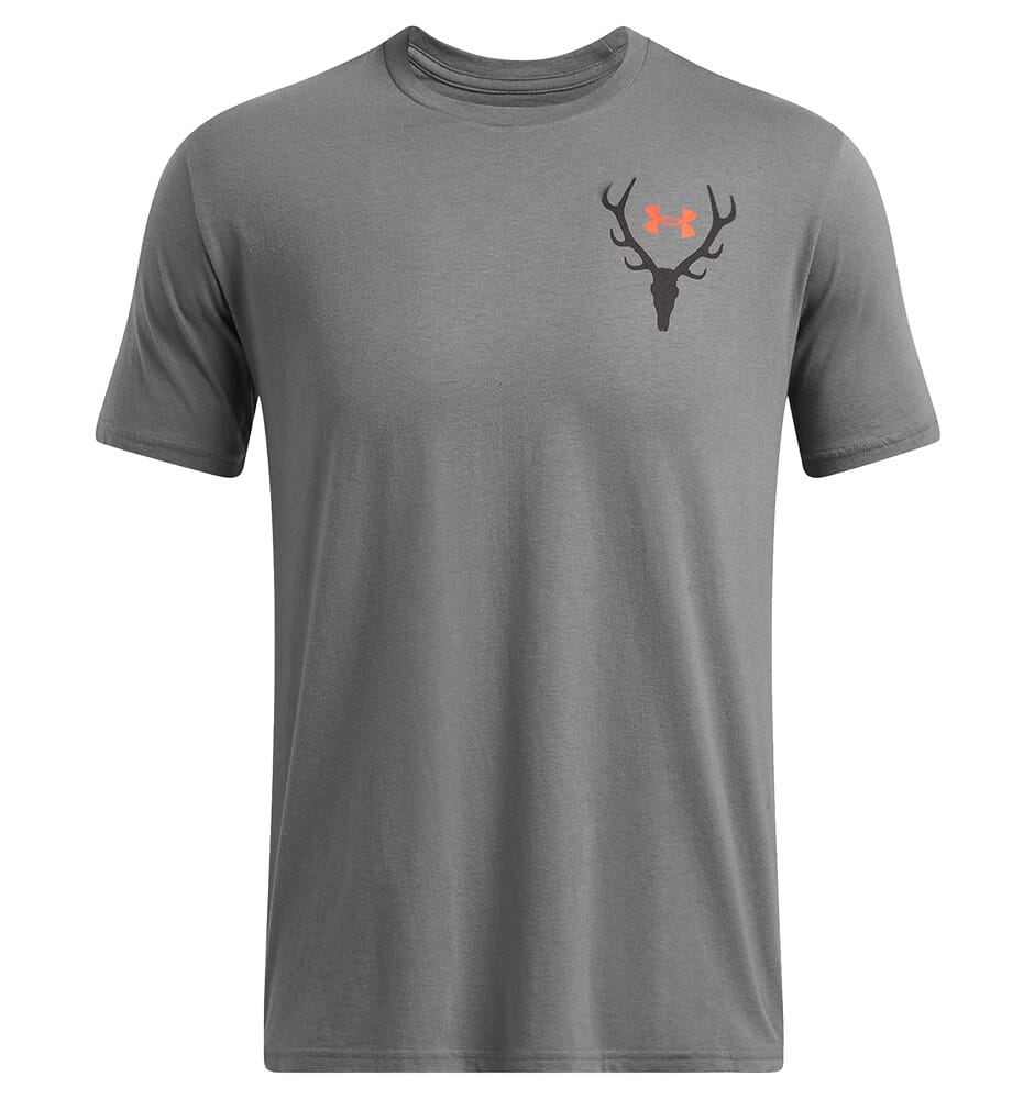 Under Armour Men's Elk Hunting Season SS T-Shirt Castlerock 1386779-025 Top in Gray, Small - Under Armour