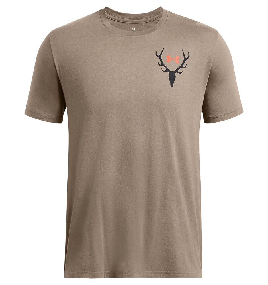 Under Armour Men's Elk Hunting Season SS T-Shirt Taupe Dusk 1386779-200 Top in Gray, Medium - Under Armour