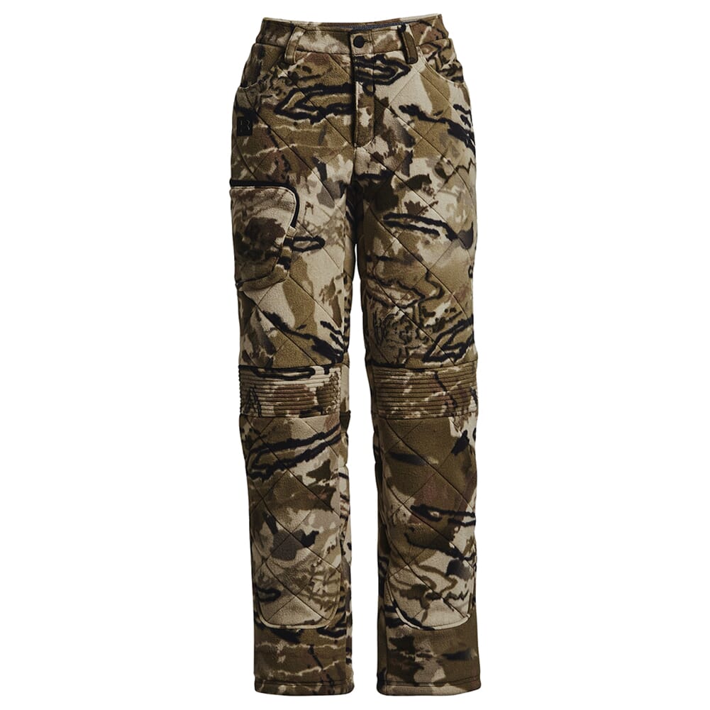 Under Armour Women's Rut Windproof Pant UA Barren Camo/Black 1365595-999, 10 - Under Armour