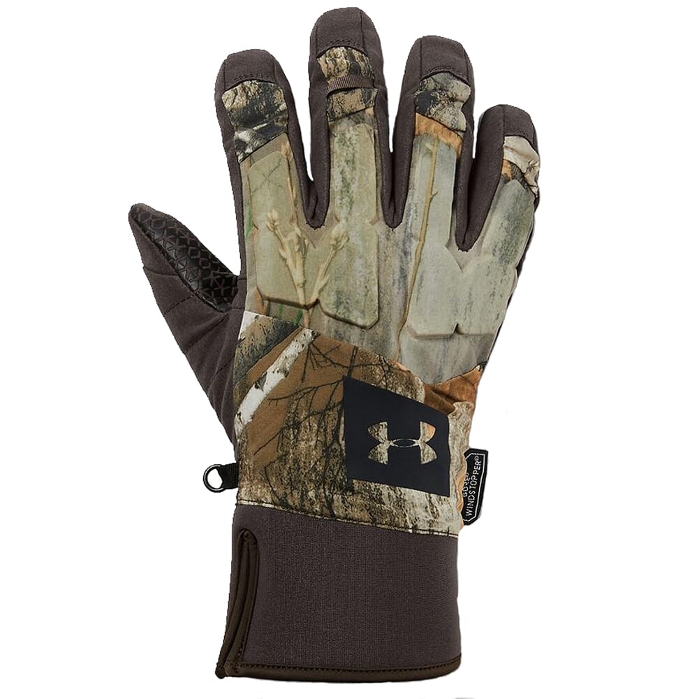 Under Armour Mid Season WS Glove RT Edge/Mvrck Brn/Black 1318575-991 in Realtree Edge, XL - Under Armour